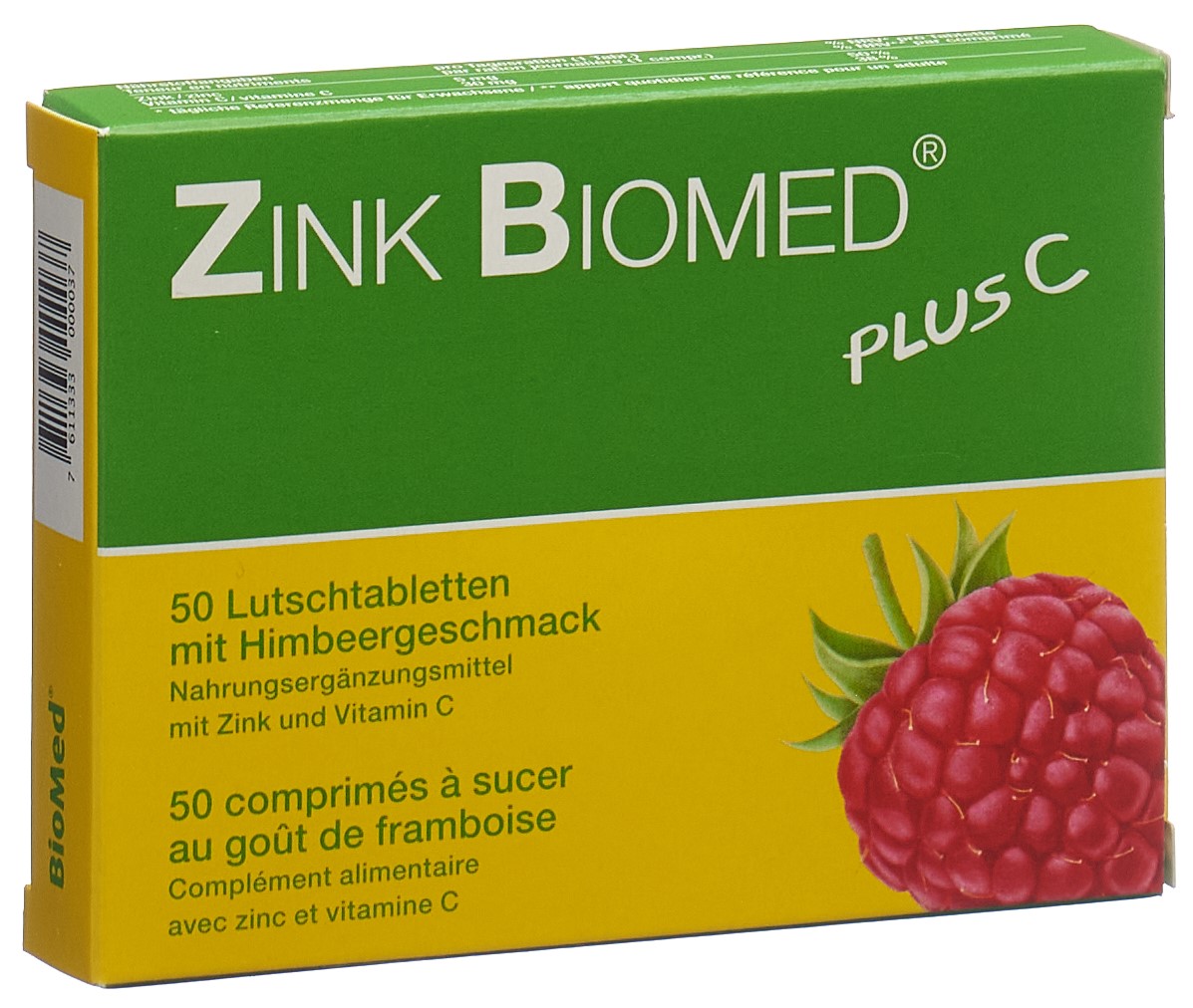 Zink Biomed plus C Lutschtablette Himbeer