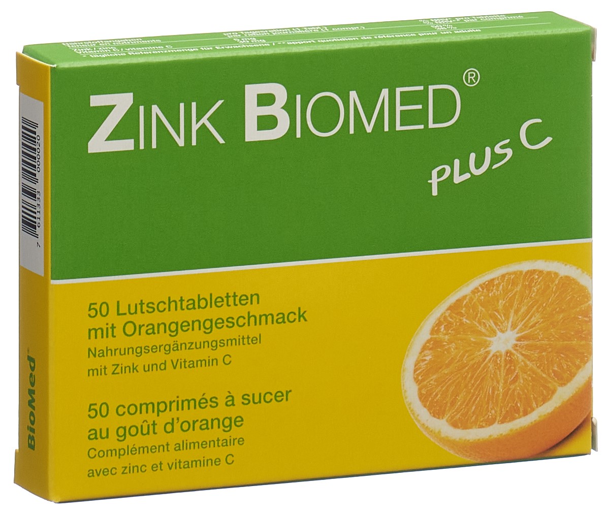 Zink Biomed plus C Lutschtablette Orange