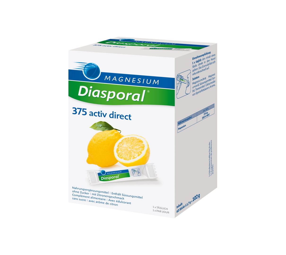 Magnesium Diasporal Activ Direct zitrone