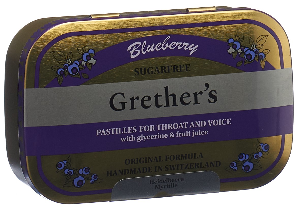 Grethers Blueberry Pastillen ohne Zucker