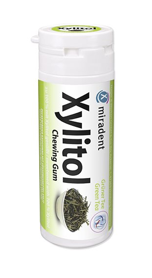 Miradent Xylitol Kaugummi Grüner Tee