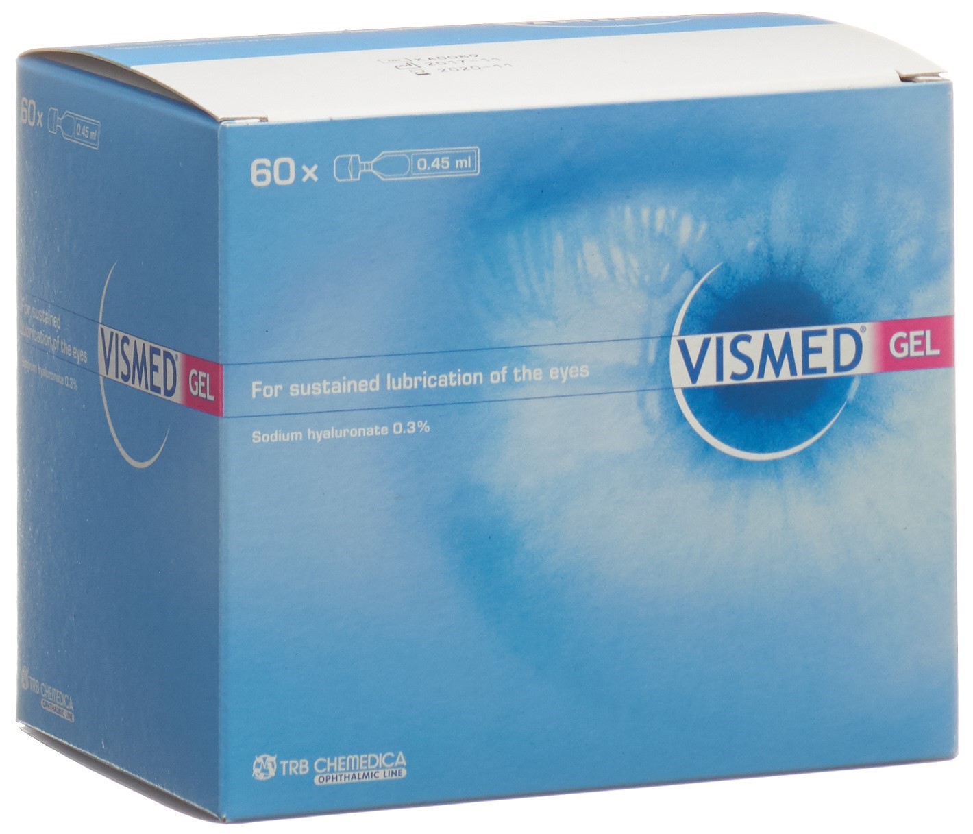 Vismed Gel 3 mg/ml Hydrogel Benetzung des Auges