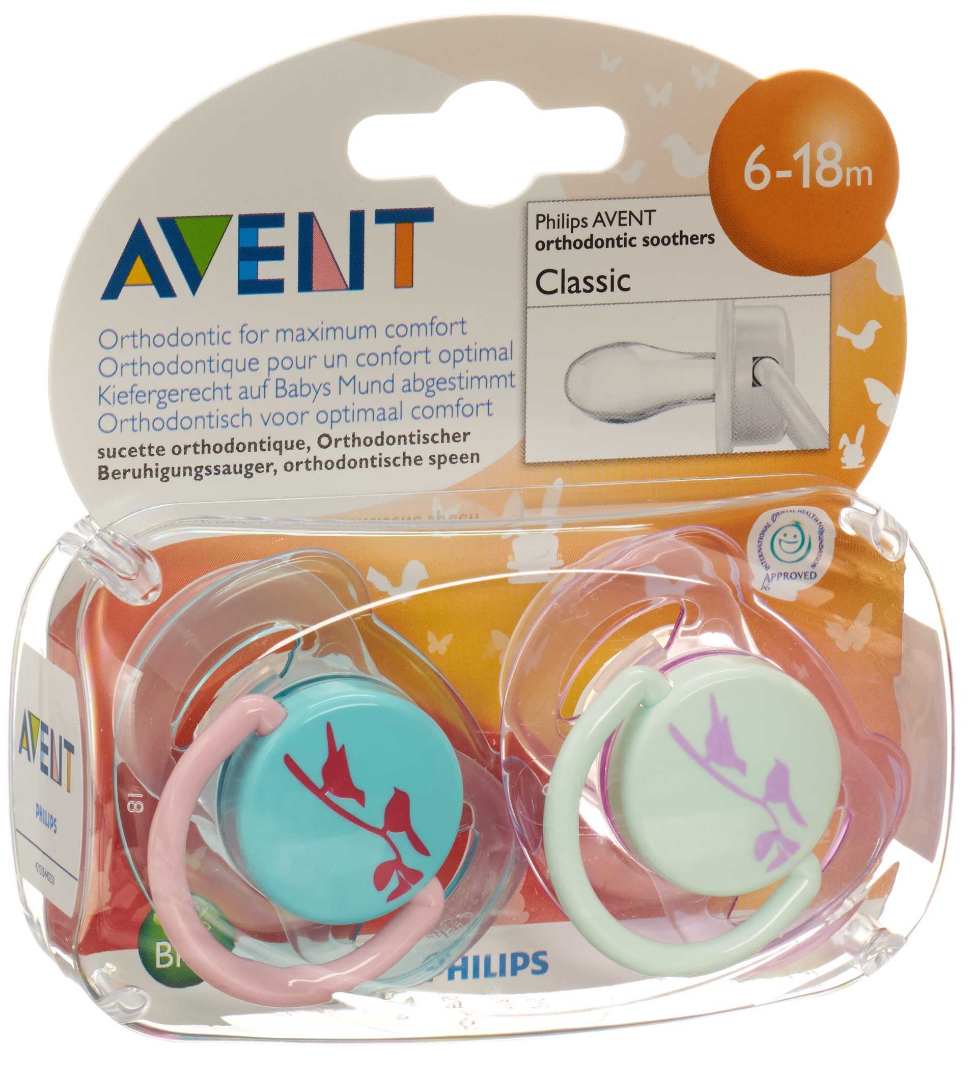 Philips Avent Nuggi verschiedene Designs 6-18 Monate