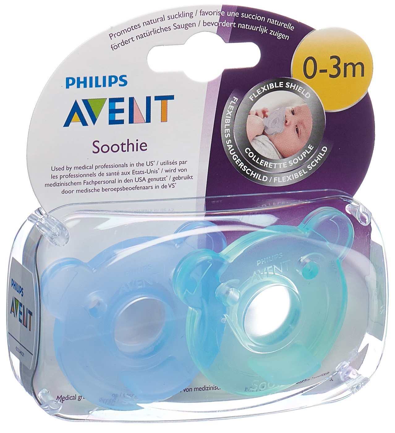 Philips Avent Soothie Nuggi blau/grün 0-3 Monate