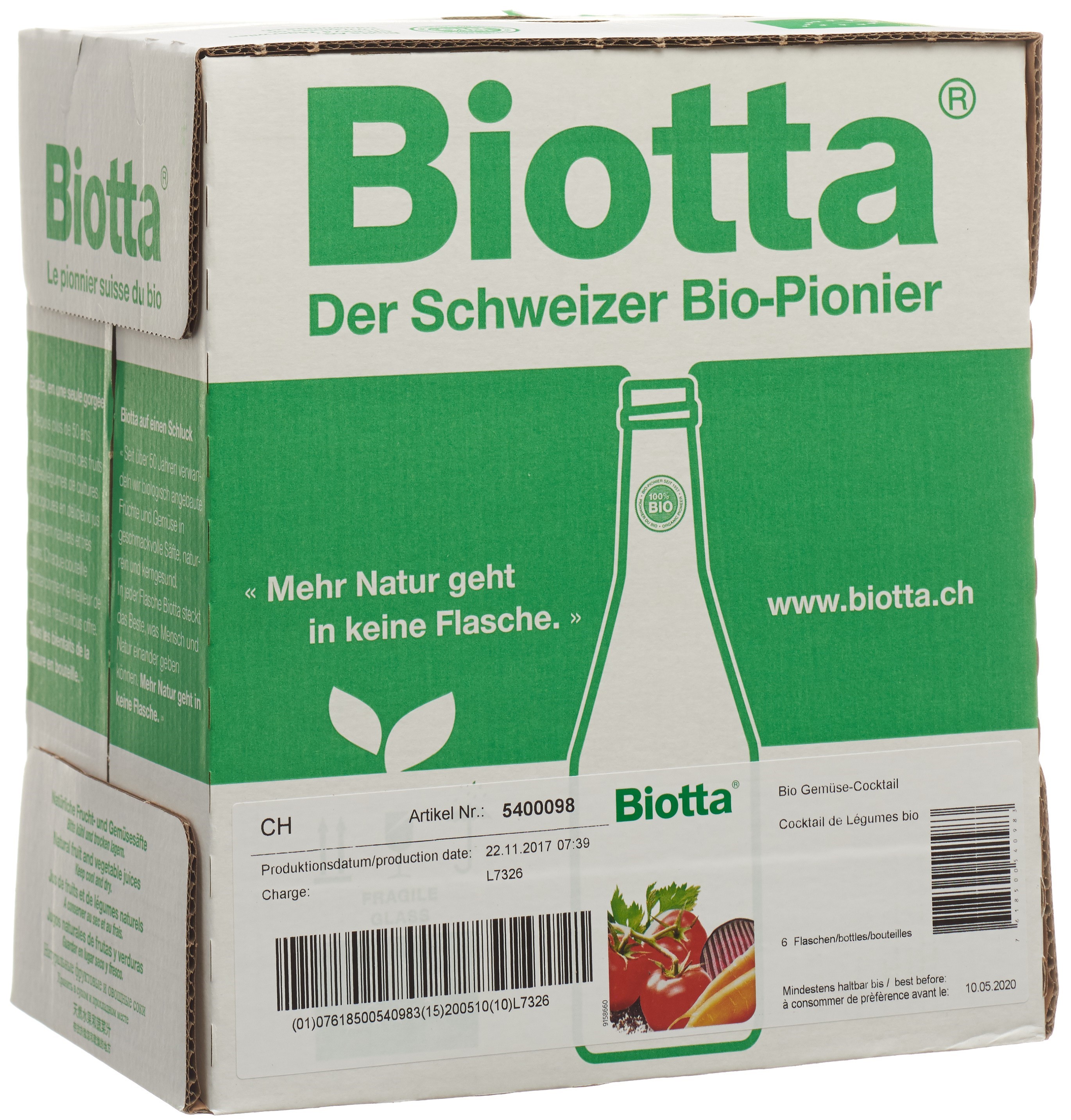 Biotta Classic Gemüsecocktail Bio