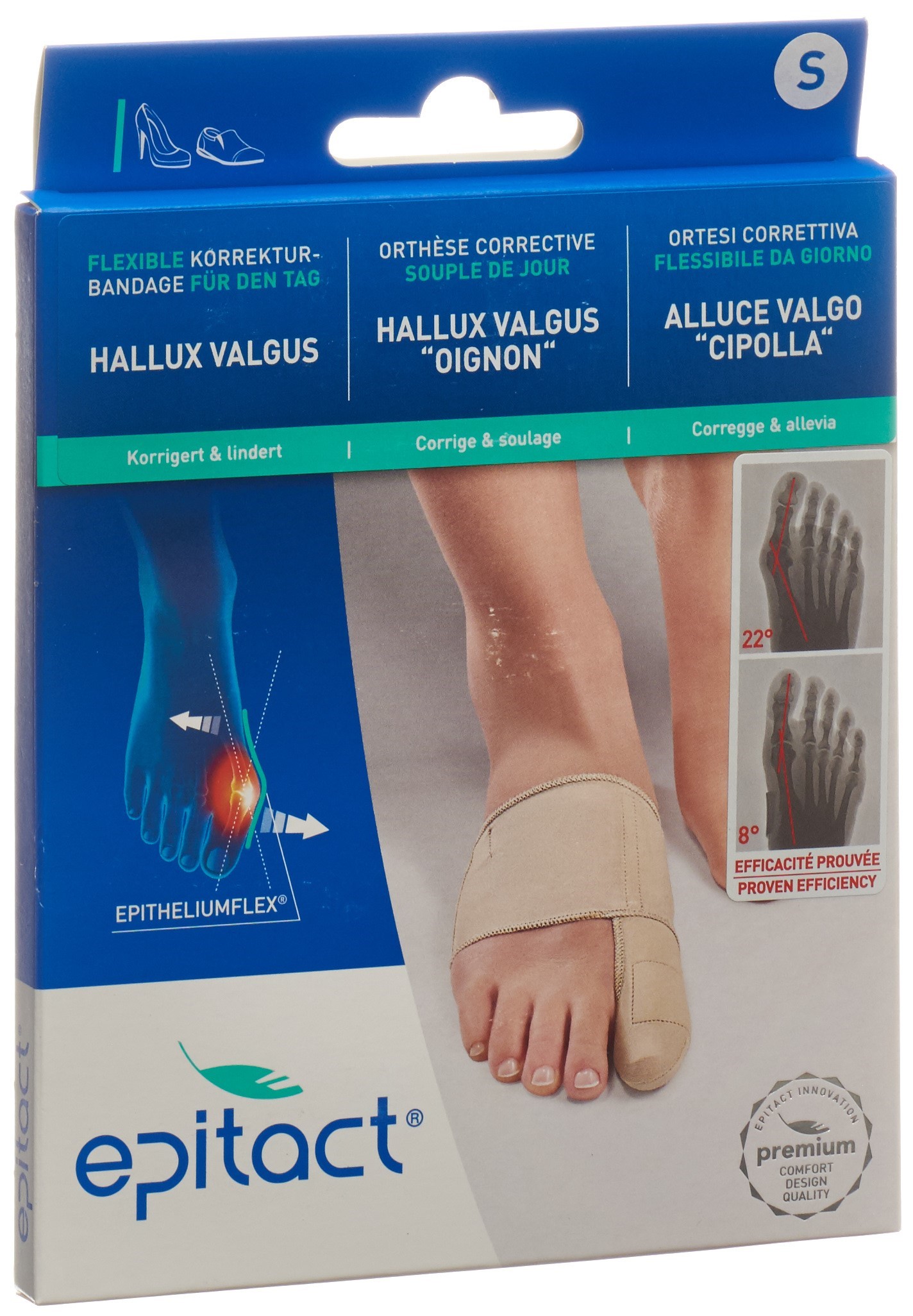 Epitact flexible Korrekturbandage Hallux valgus TAG S 20-21.5cm