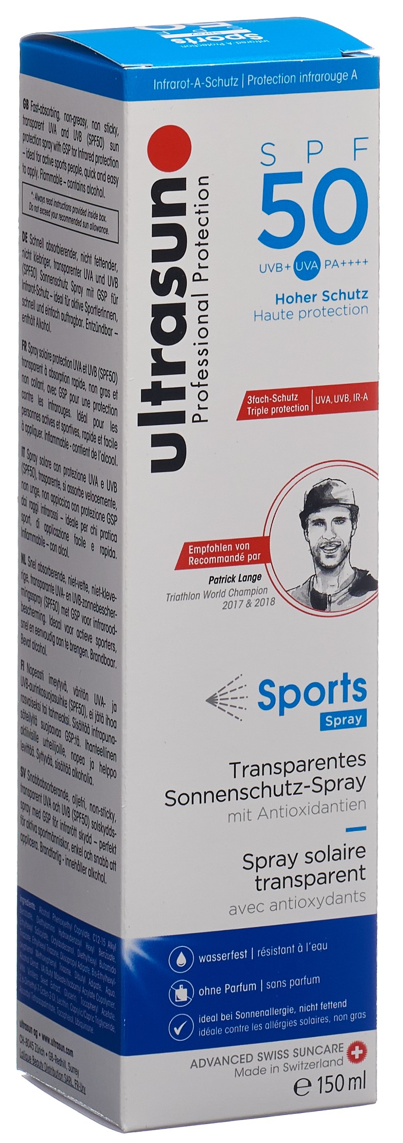 ultrasun Sports Spray SPF 50