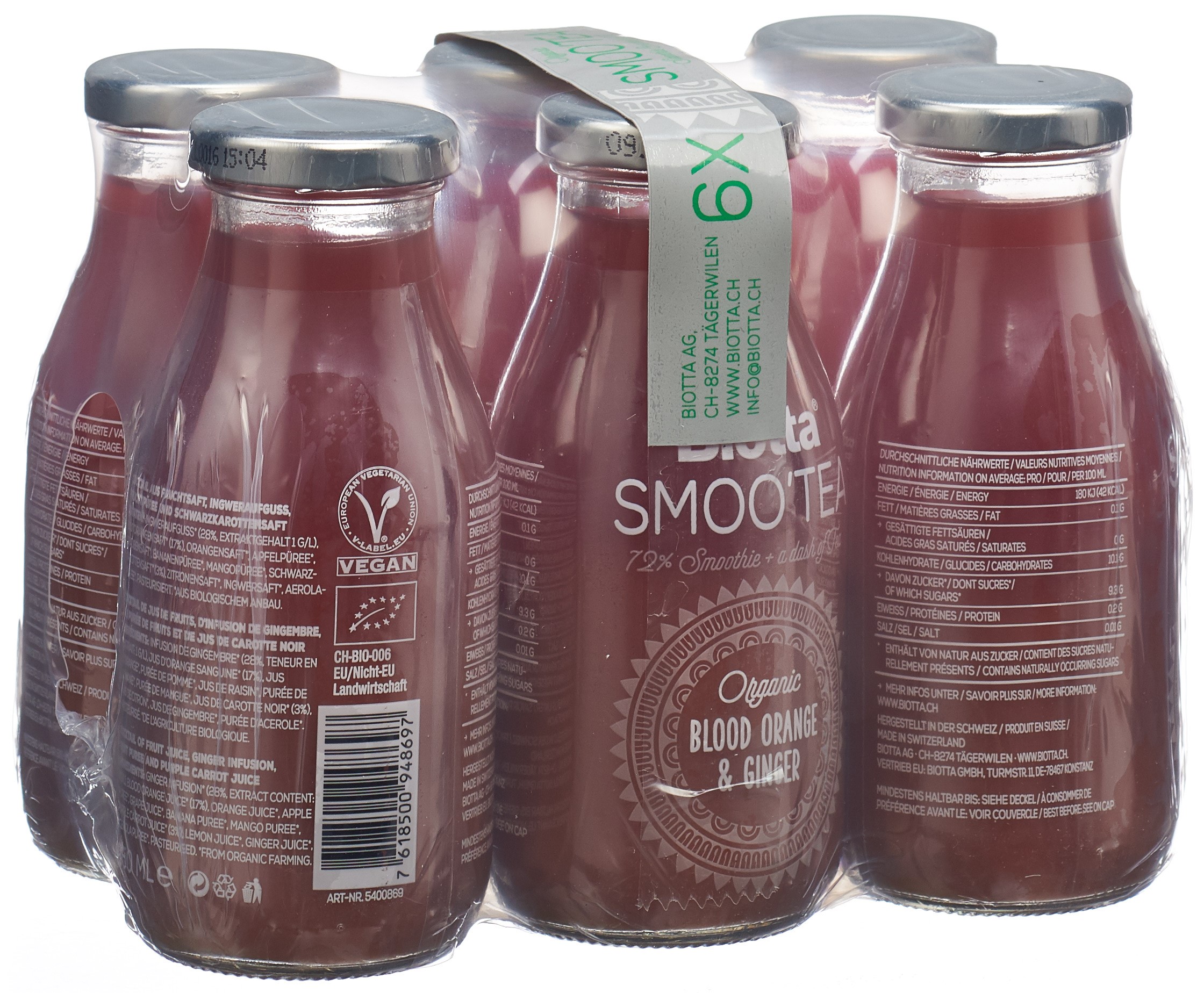 Biotta SmooTea Blutorange Ingwer