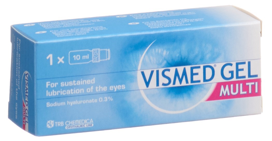 Vismed Gel 3 mg/ml Multi Hydrogel Benetzung des Auges