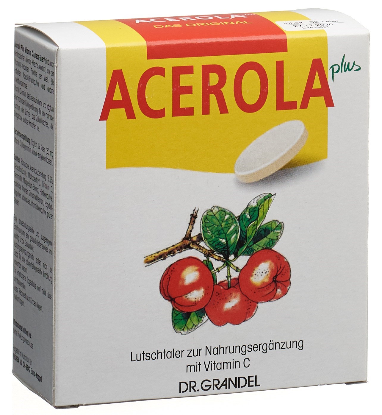 Dr Grandel Acerola Plus Lutschtaler Vitamin C