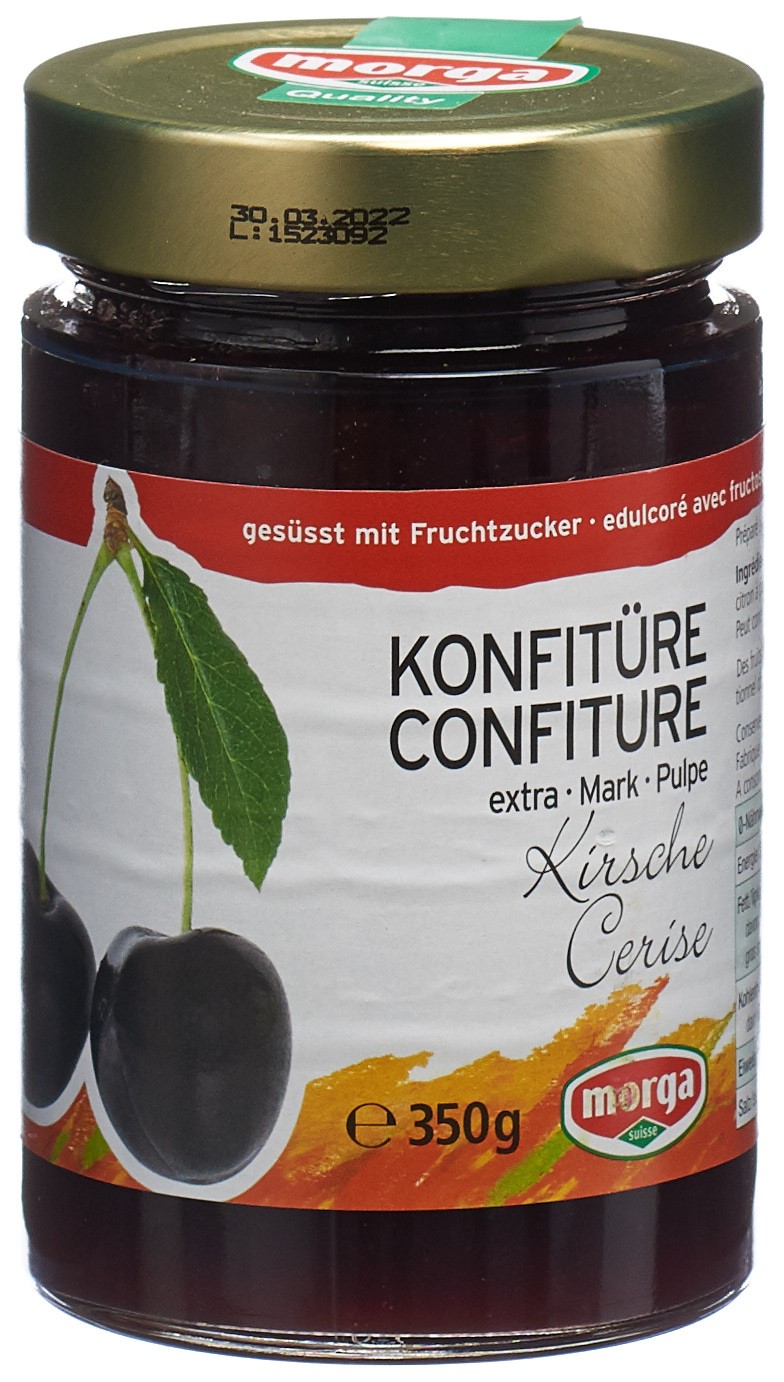 morga Konfitüre Kirschen schwarz mit Fruchtzucker