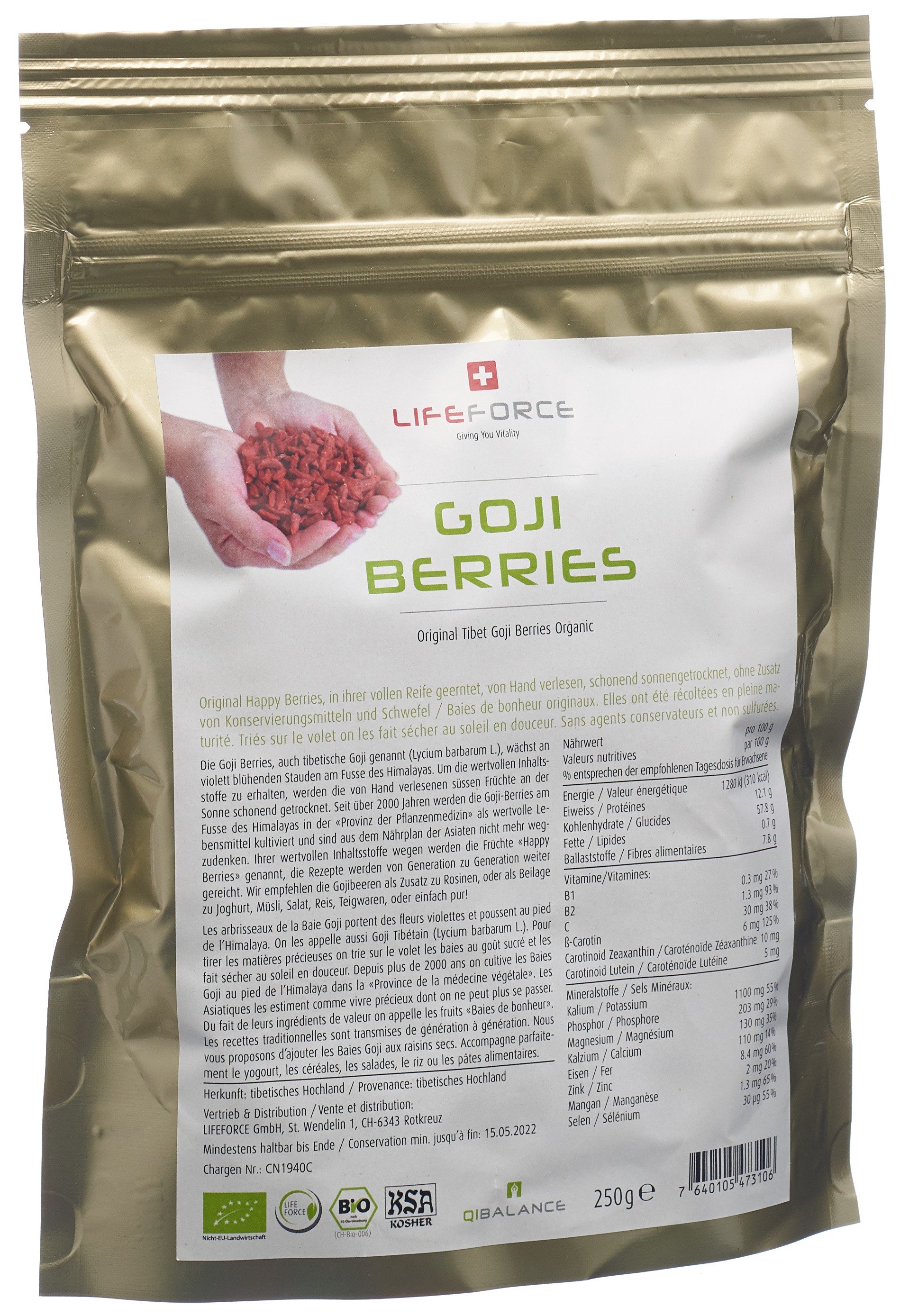QIBALANCE Goji Berries getrocknet Bio