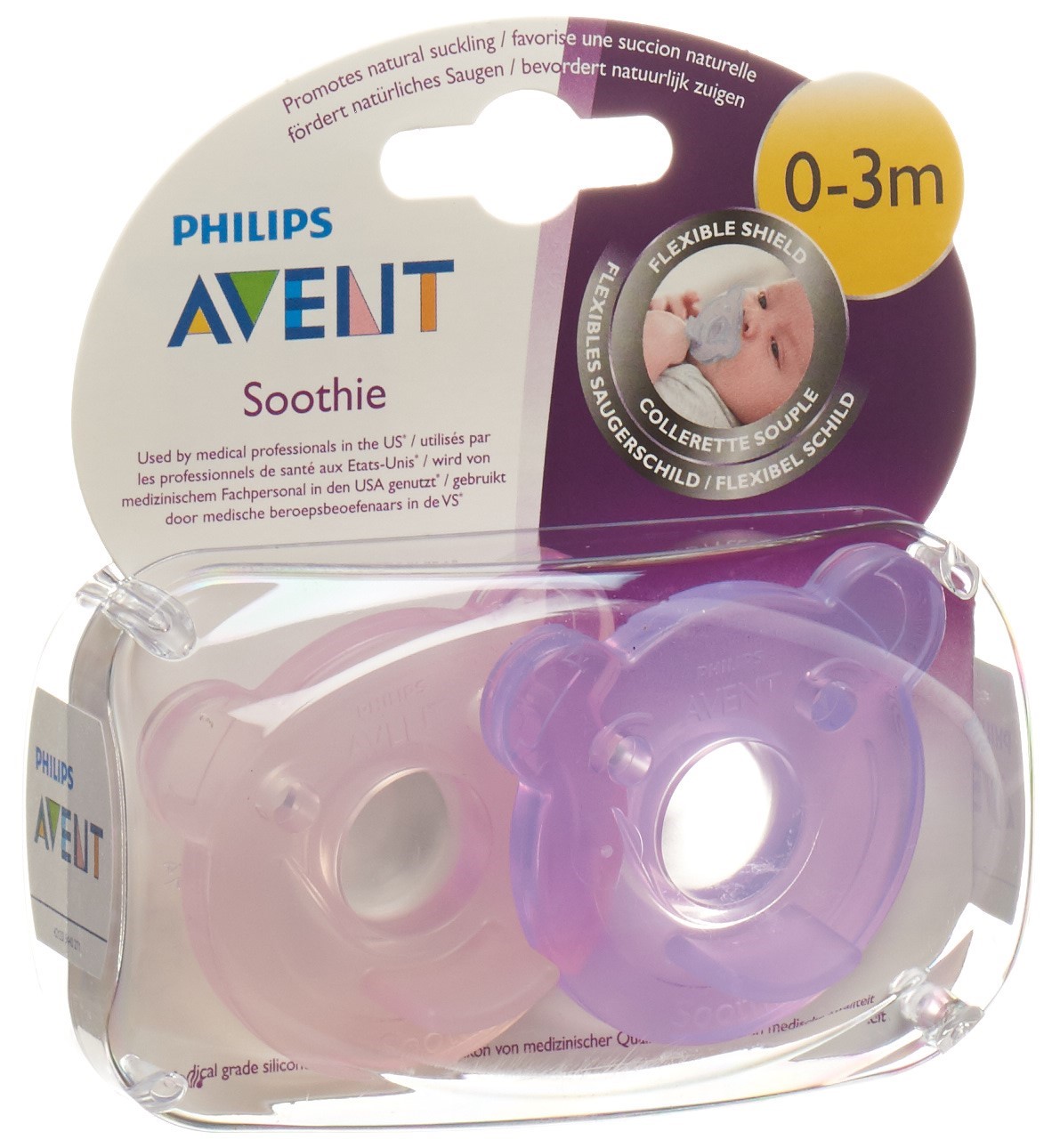 Philips Avent Soothie Nuggi pink/violett 0-3 Monate