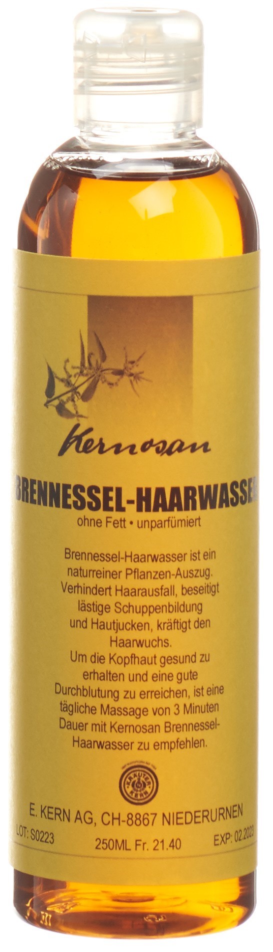 Kern Brennesselhaarwasser ohne Fett