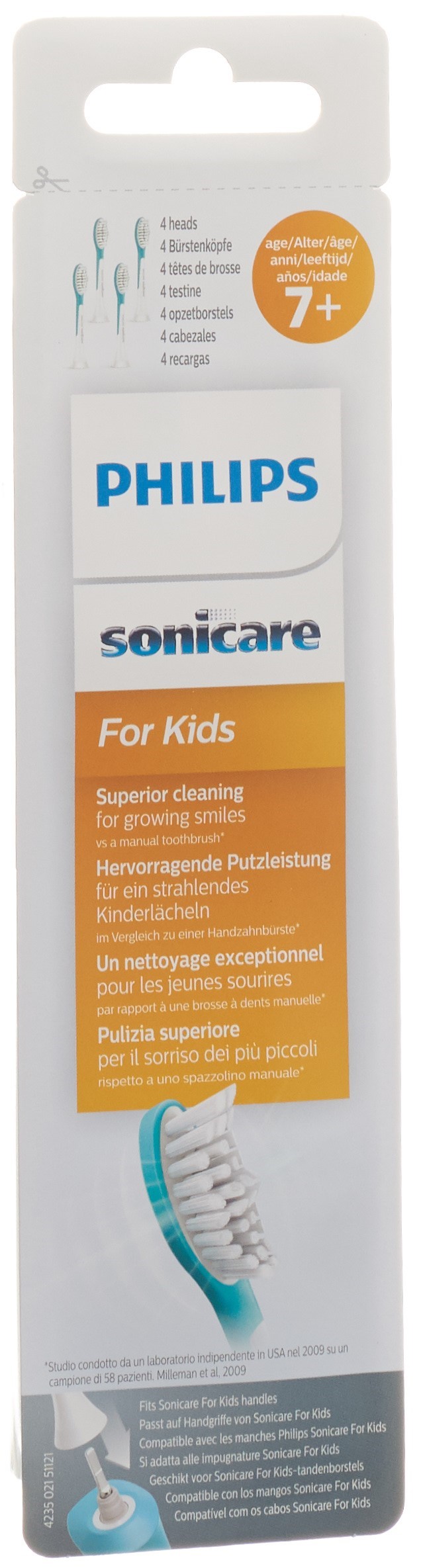 Philips Sonicare Ersatzbürsten Kids HX6044/33 7 Jahre