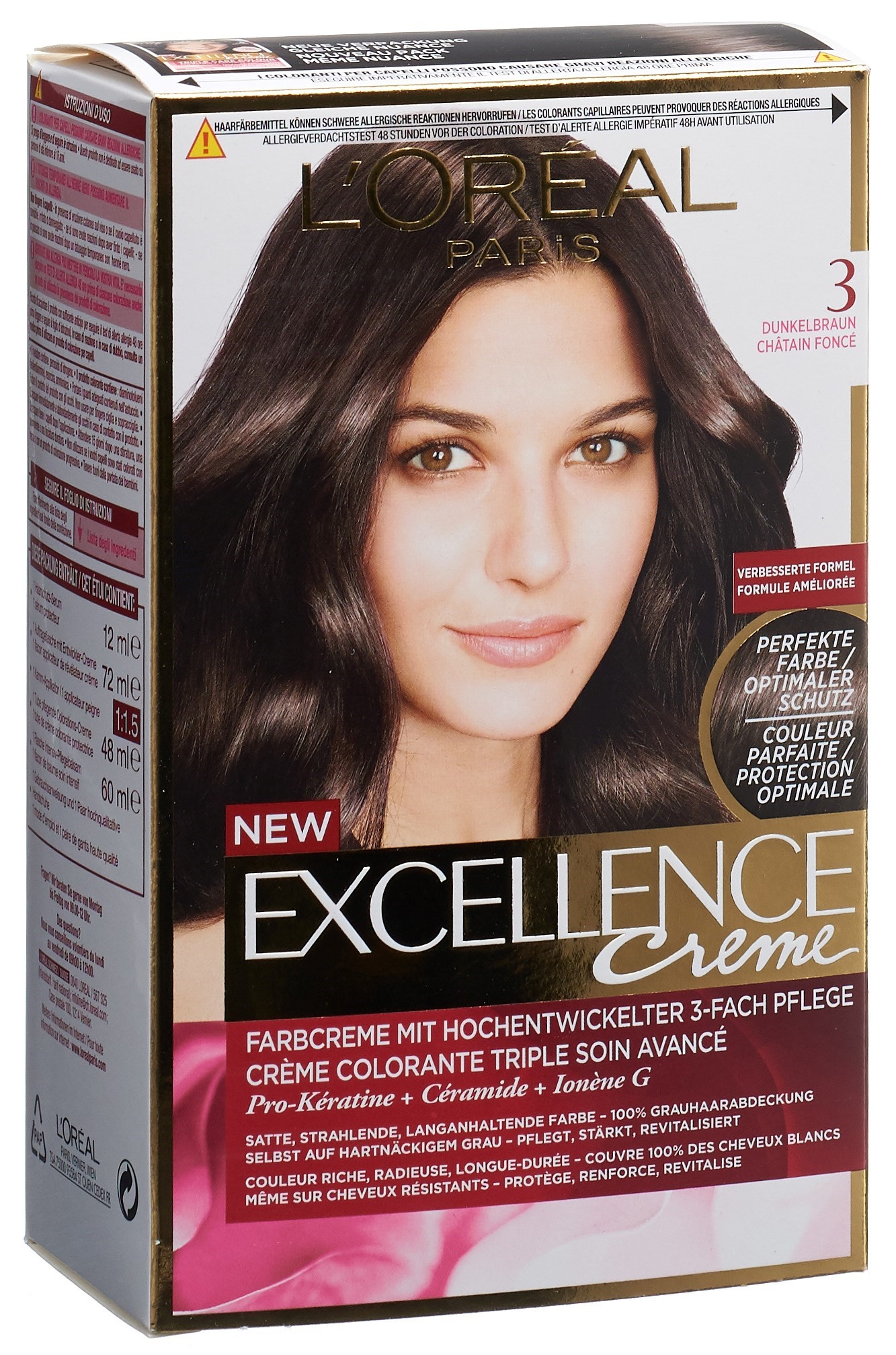 L'ORÉAL PARIS EXCELLENCE Creme Triple Protection 3 dunkelbraun