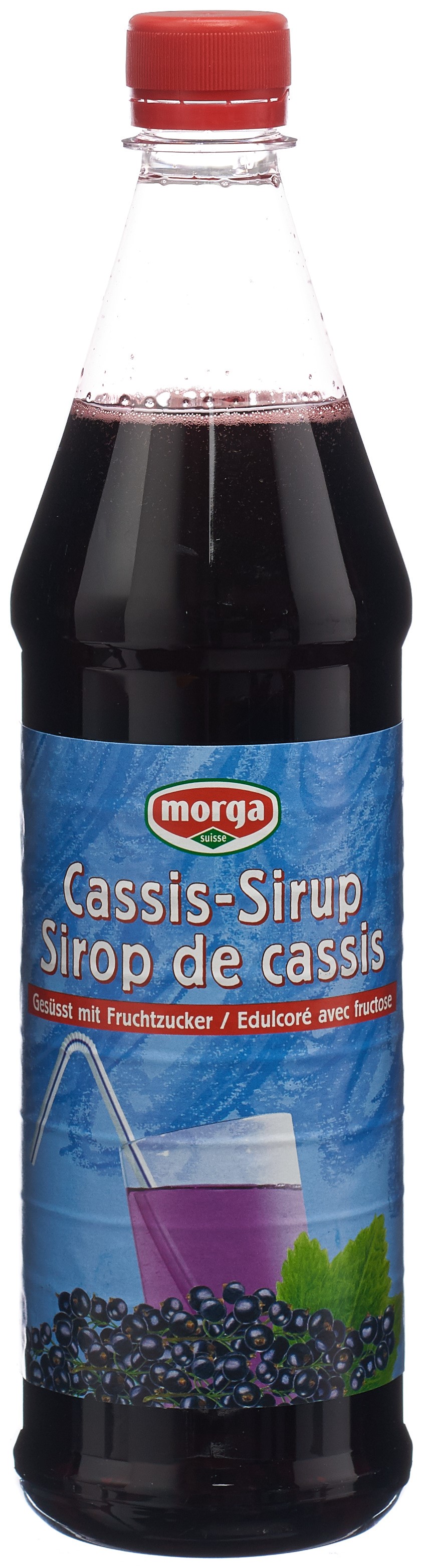 morga Cassis Sirup mit Fruchtzucker