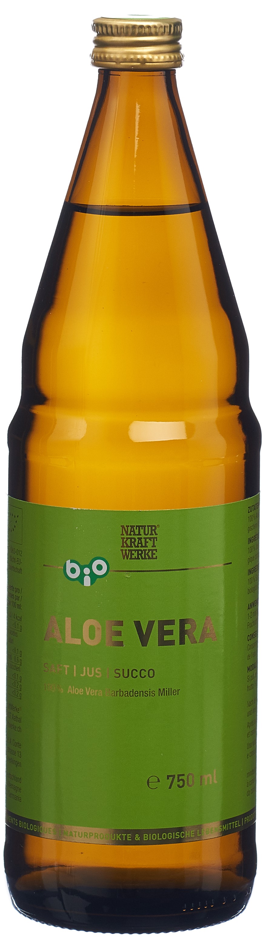 NaturKraftWerke Aloe Vera Saft Bio/kbA 750 ml | Acquistare da BENU