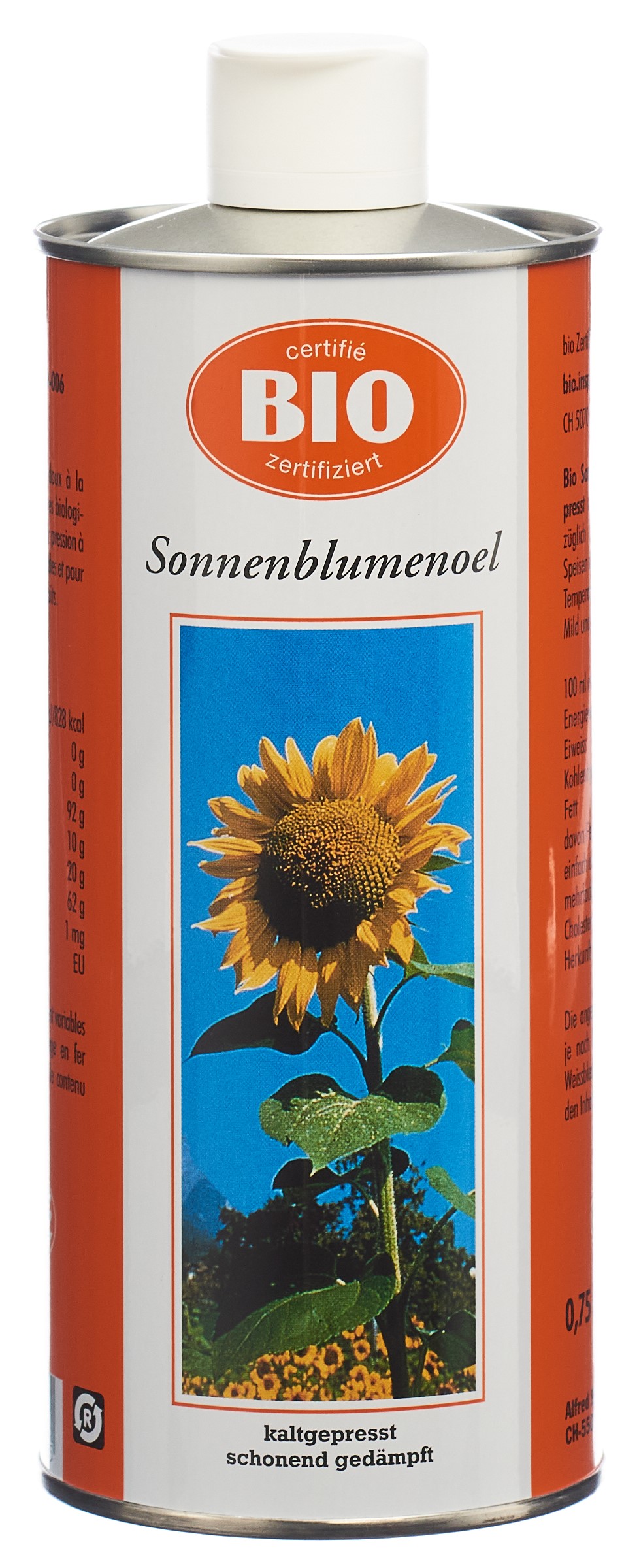 Brack Sonnenblumenöl kaltgepresst Bio