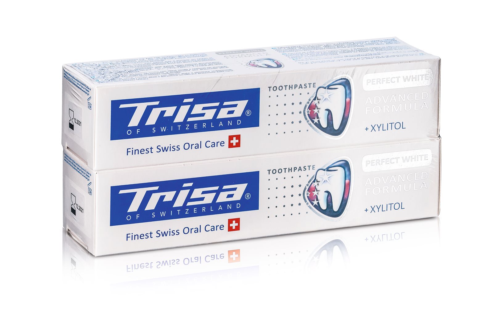 Trisa Zahnpasta Pure White Swiss Herbs DUO