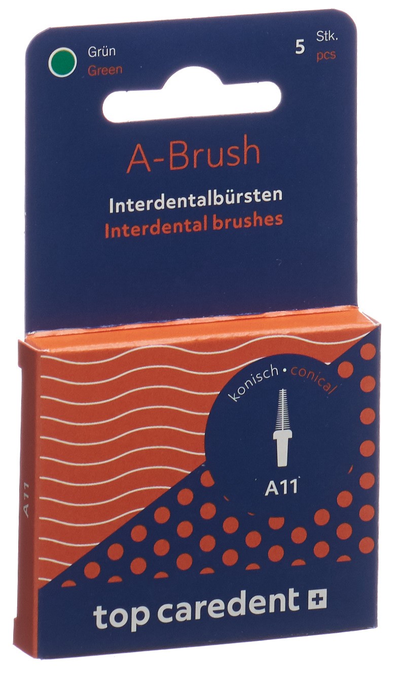 top caredent A11 IDBH-GK Interdentalbürste grün konisch >1.1mm
