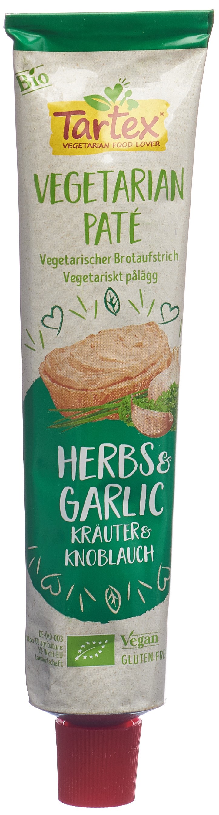 Tartex Aufstrich Kräuter Knobl Bio
