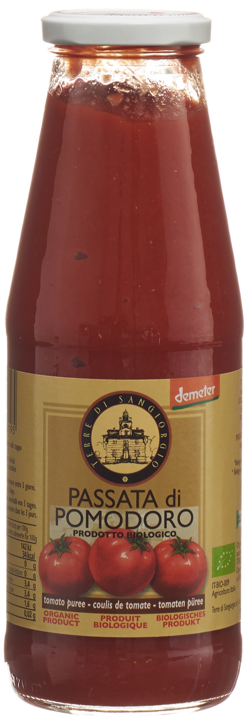 Terre Di Sangiorgio Passata Pomodoro Demeter