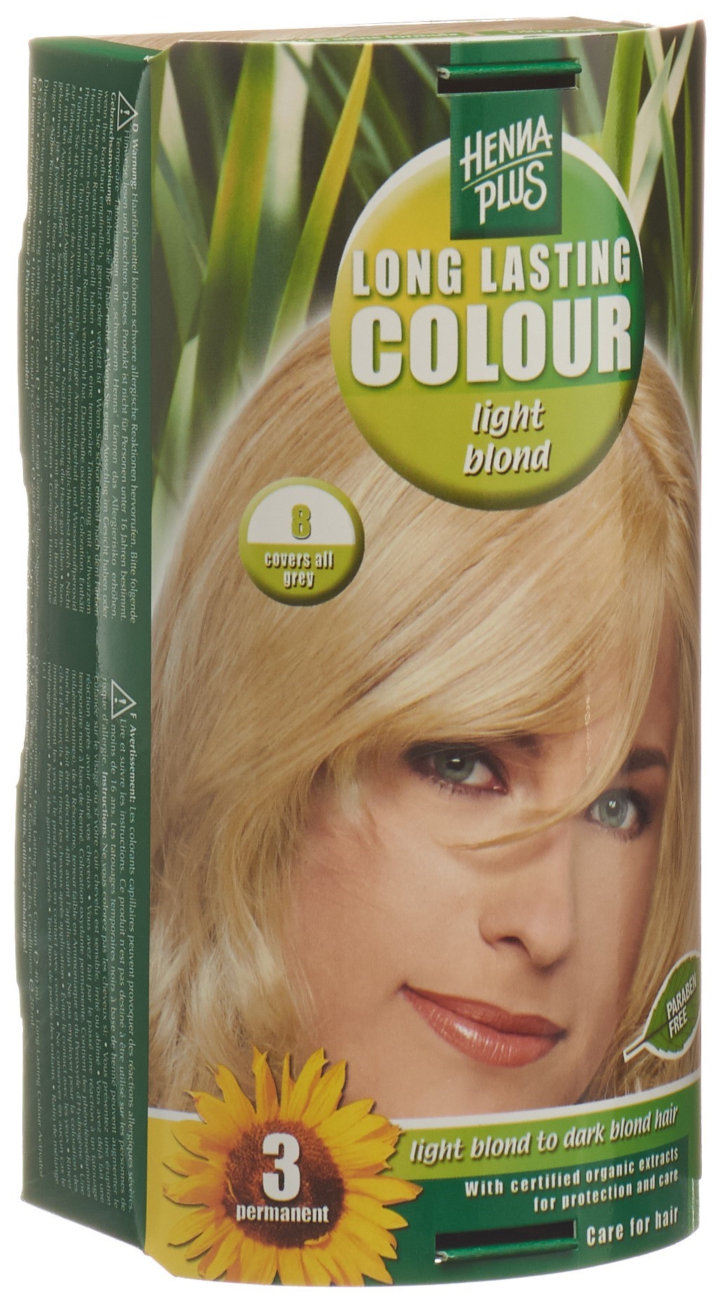 Henna Plus Long Last Colour 8 hellblond