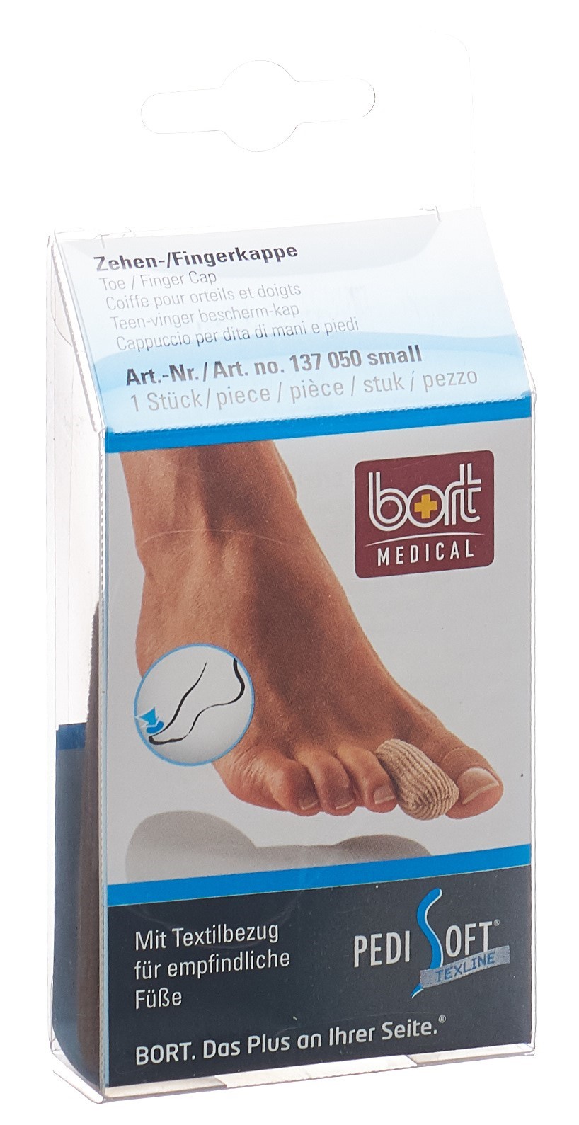 BORT PediSoft Texline Zehen/Fingerkappe S