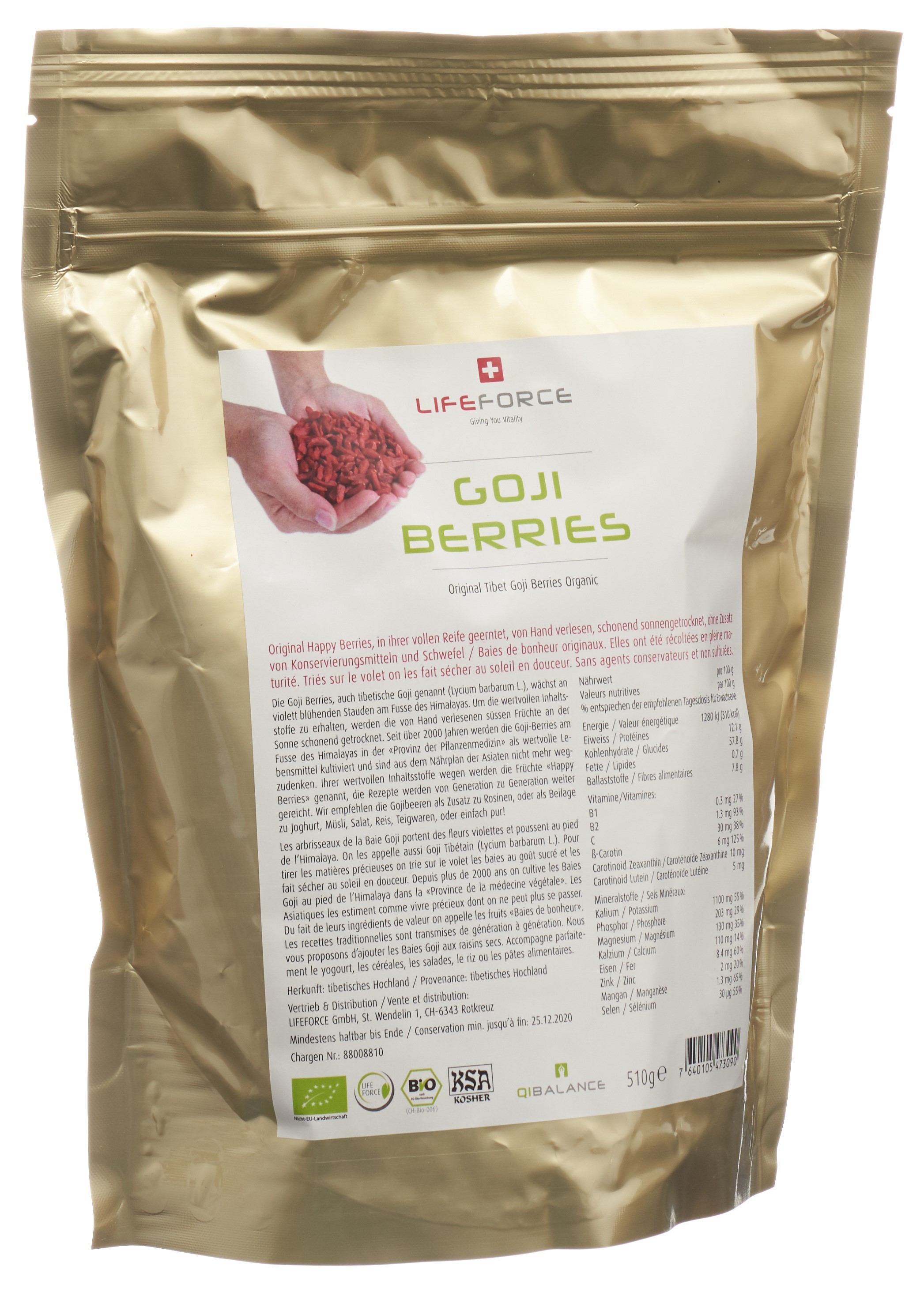 QIBALANCE Goji Berries getrocknet Bio