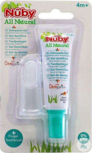 Nûby All Naturals Fingerzahnbürste und Zahncreme