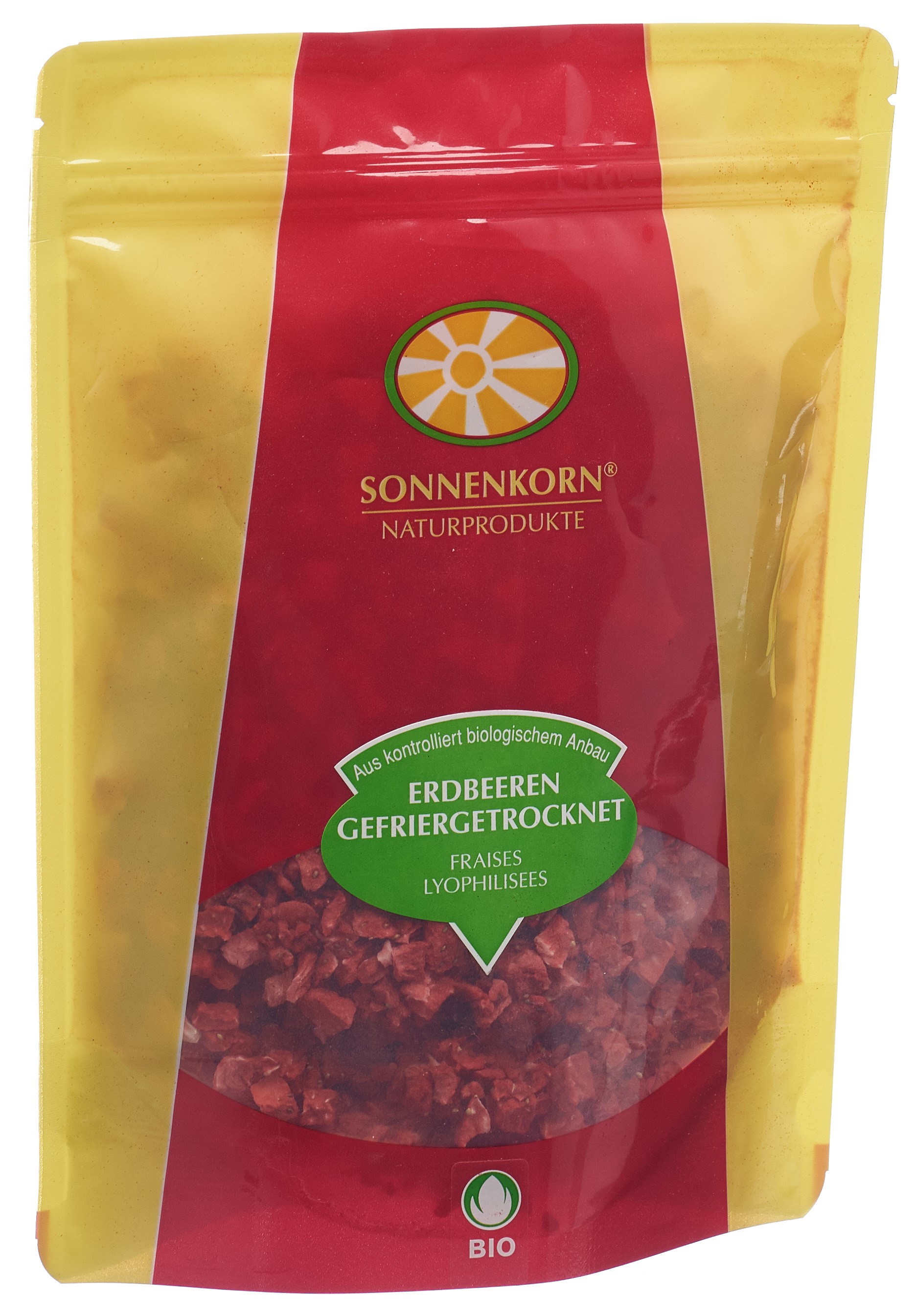 Sonnenkorn Erdbeeren gefriergetrocknet Bio Knospe