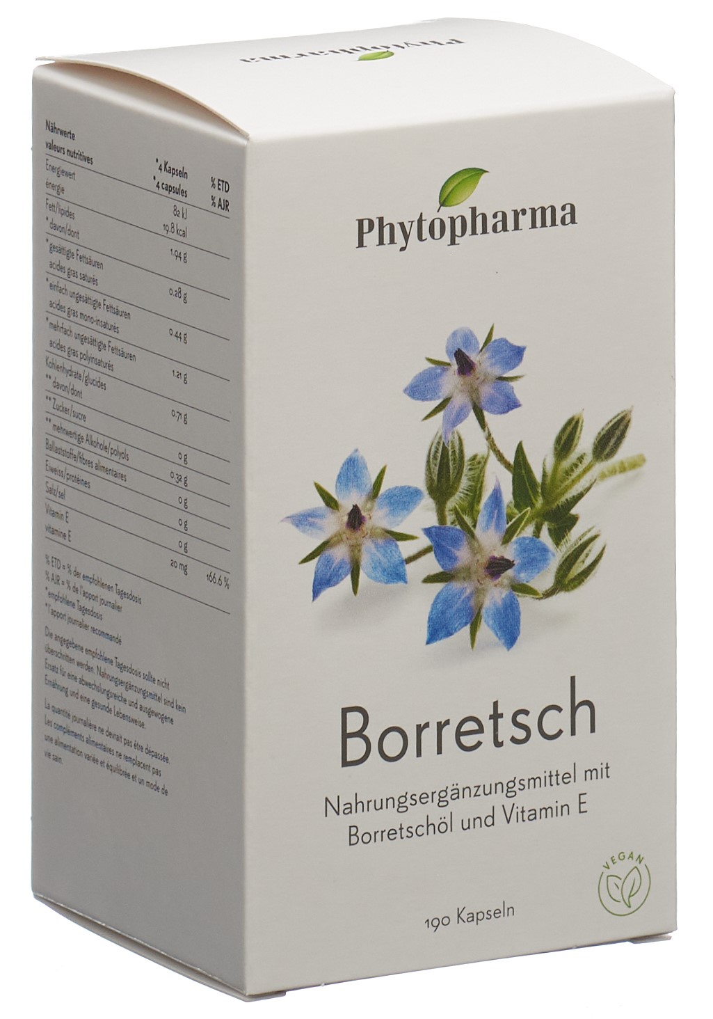 Phytopharma Borretsch Kapsel 500 mg