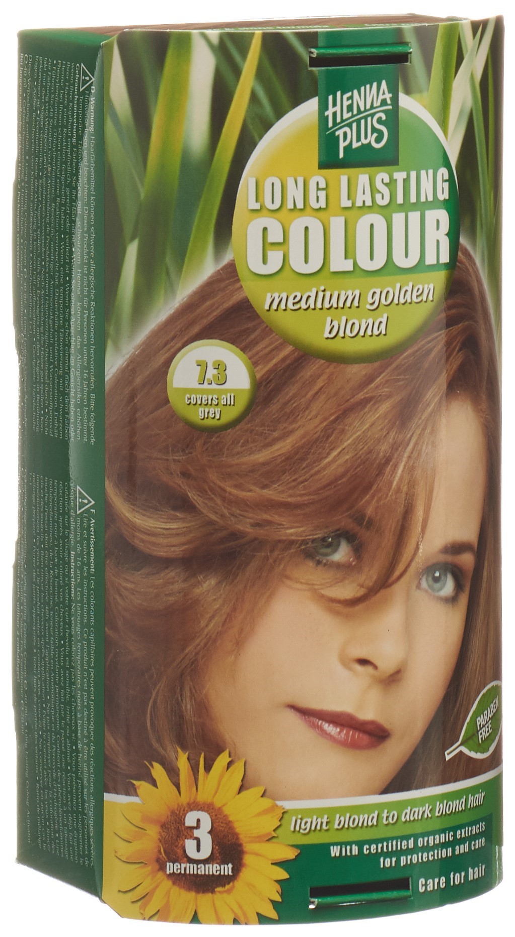 Henna Plus Long Last Colour 7.3 mittel gold blond
