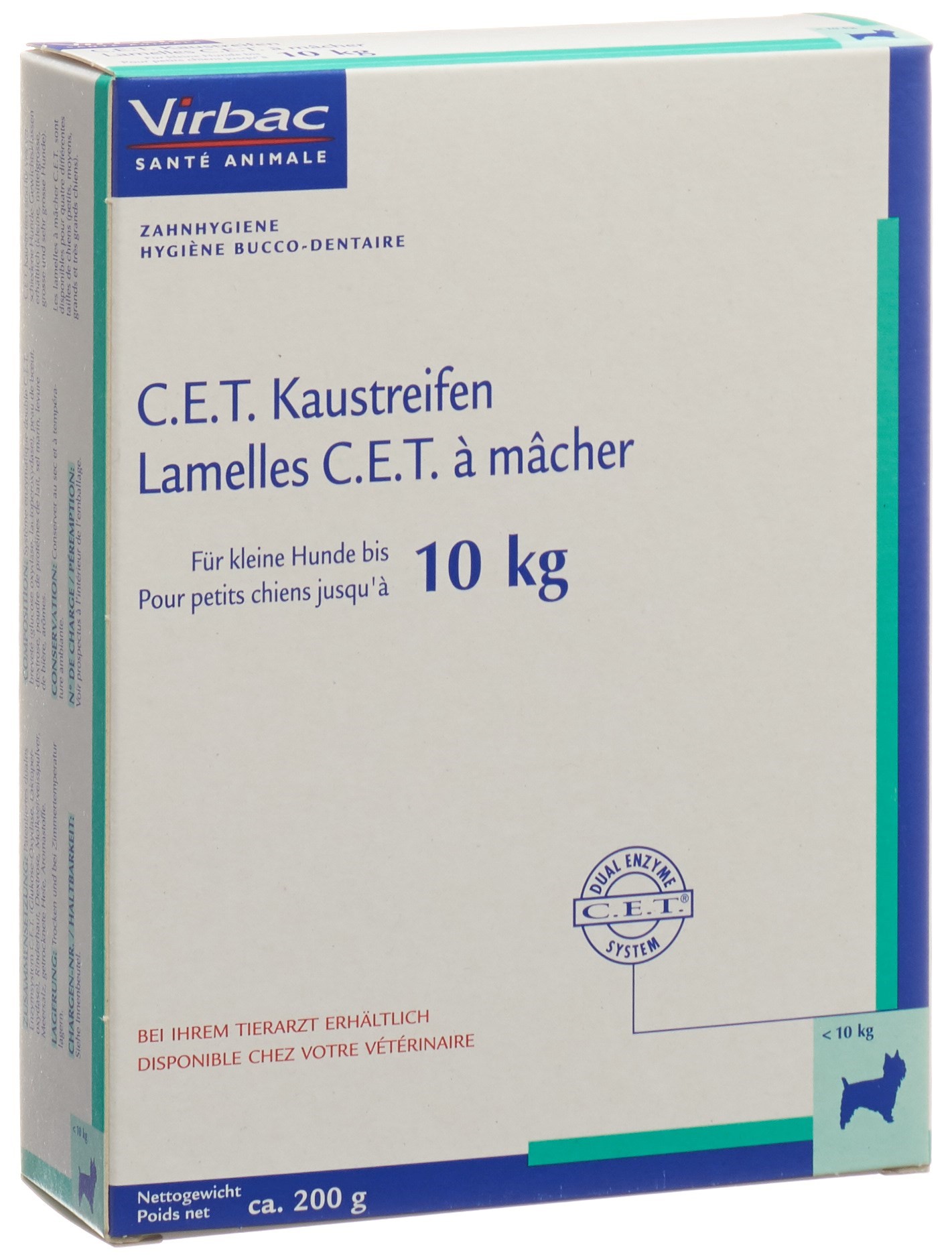 CET Zahnhygiene Kaustreifen Hunde -10kg