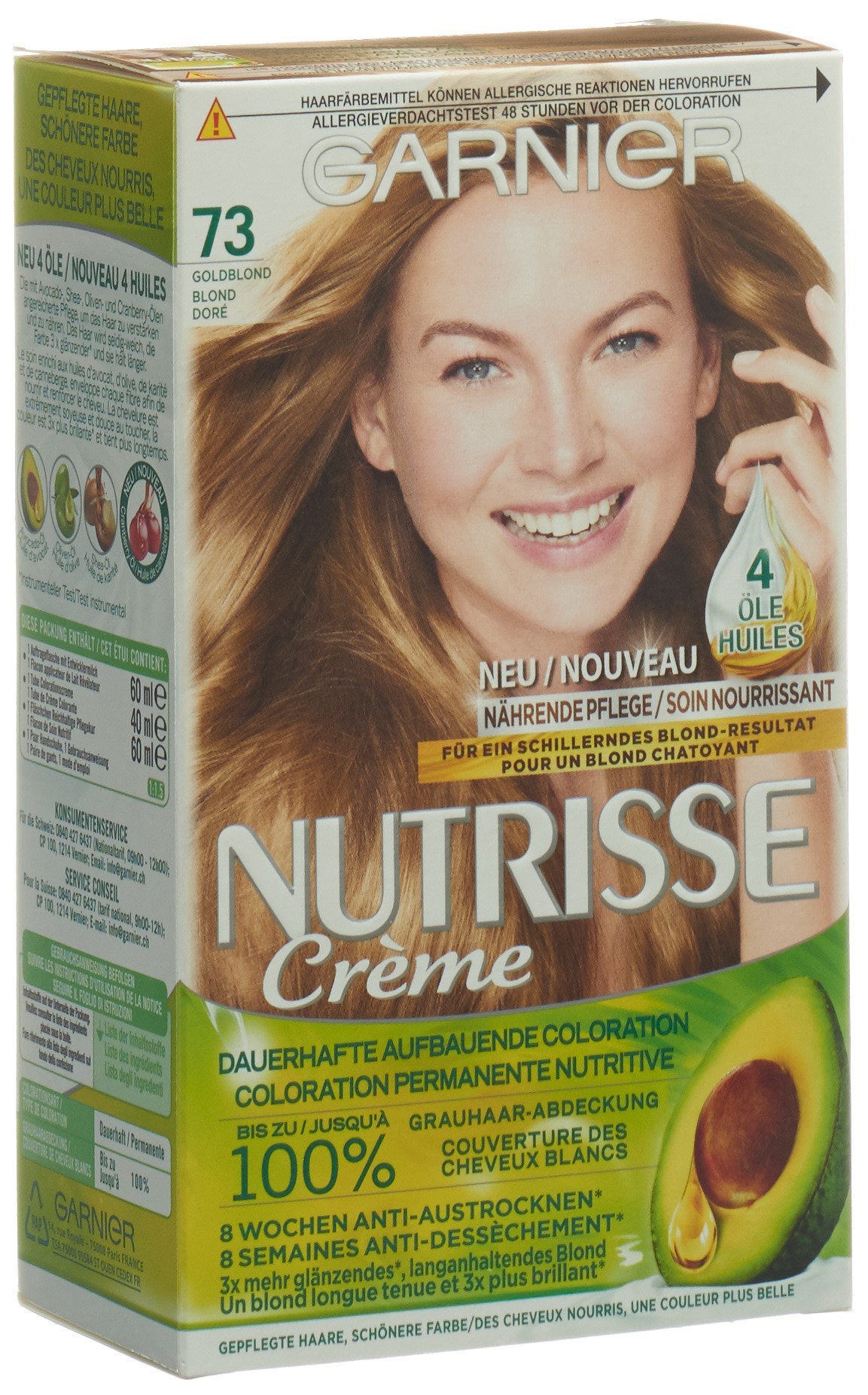 GARNIER NUTRISSE CREME Nährende Color-Maske 73 miel doré