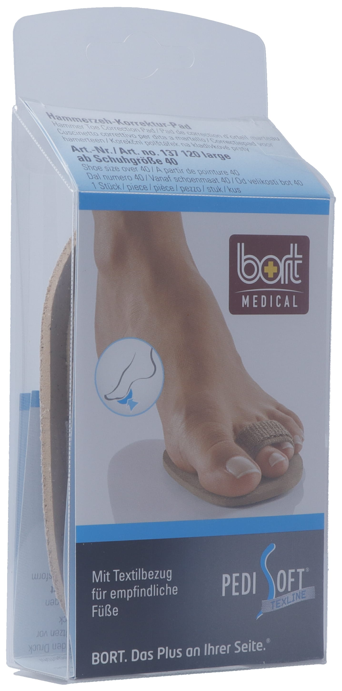 BORT PediSoft Hammerzeh Korrektur Pad large