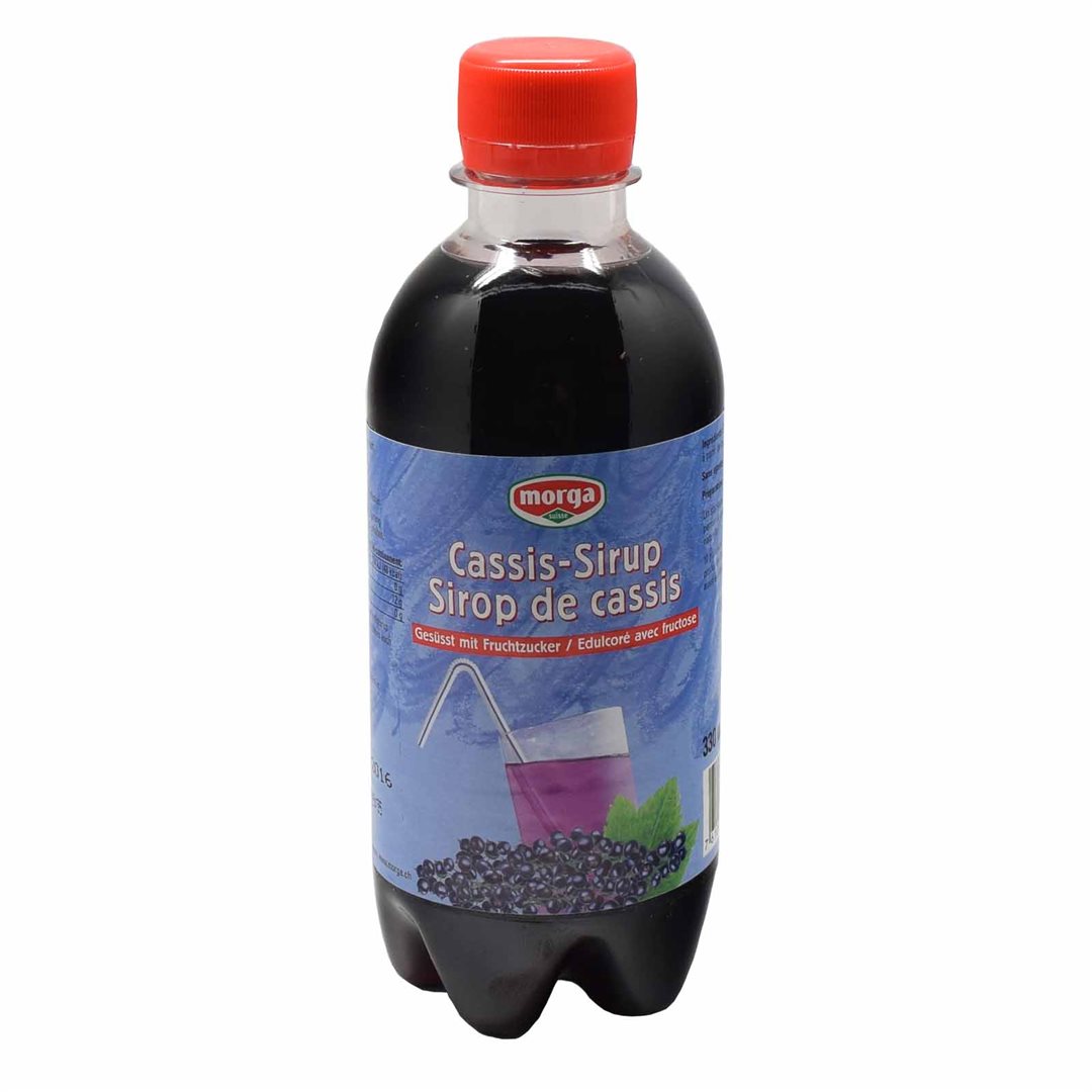 morga Cassis Sirup mit Fruchtzucker