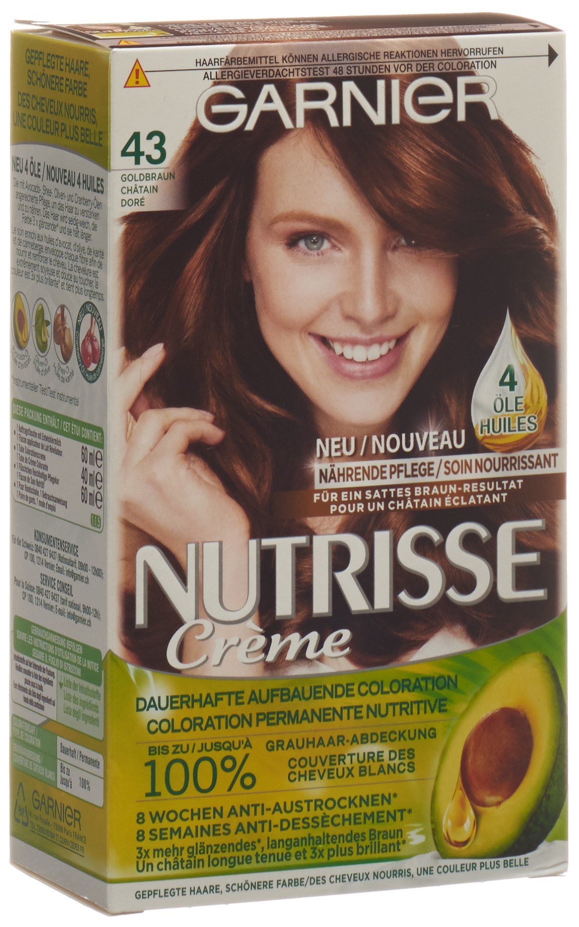 GARNIER GARNIER NUTRISSE CREME Nährende Color-Maske 43 capuccino