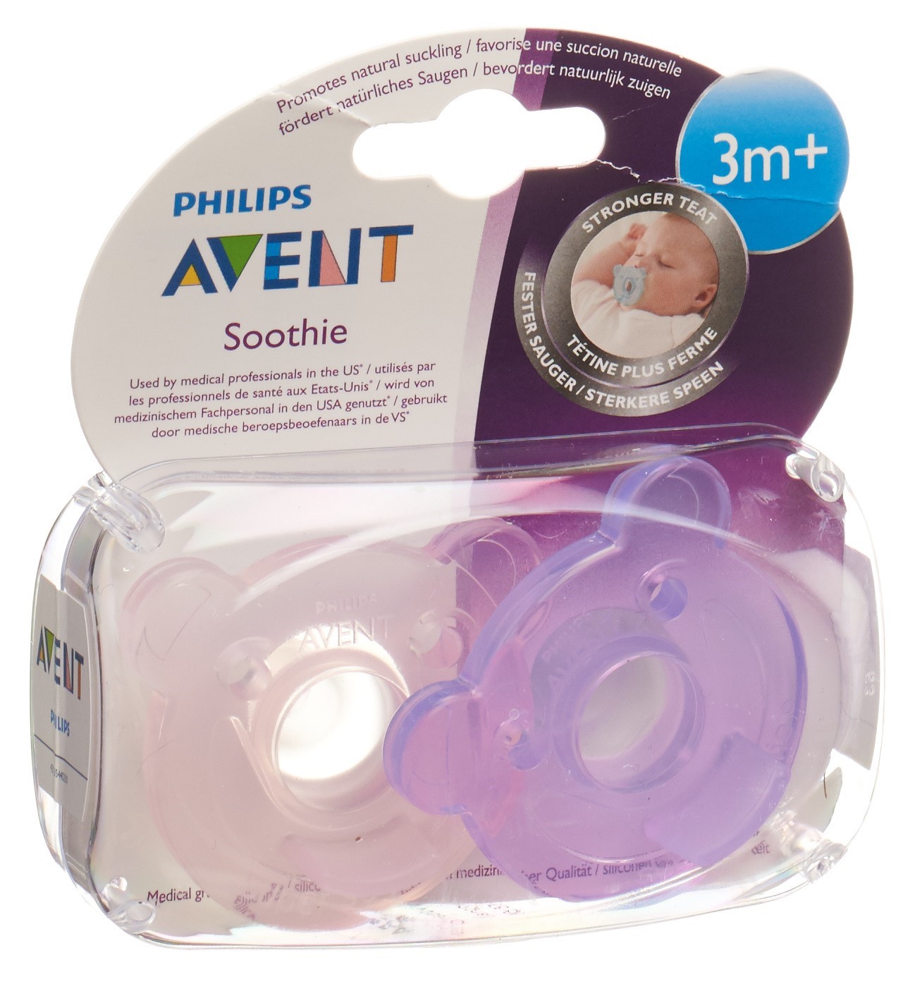 Philips Avent Soothie Nuggi pink/violett 3-6 Monate