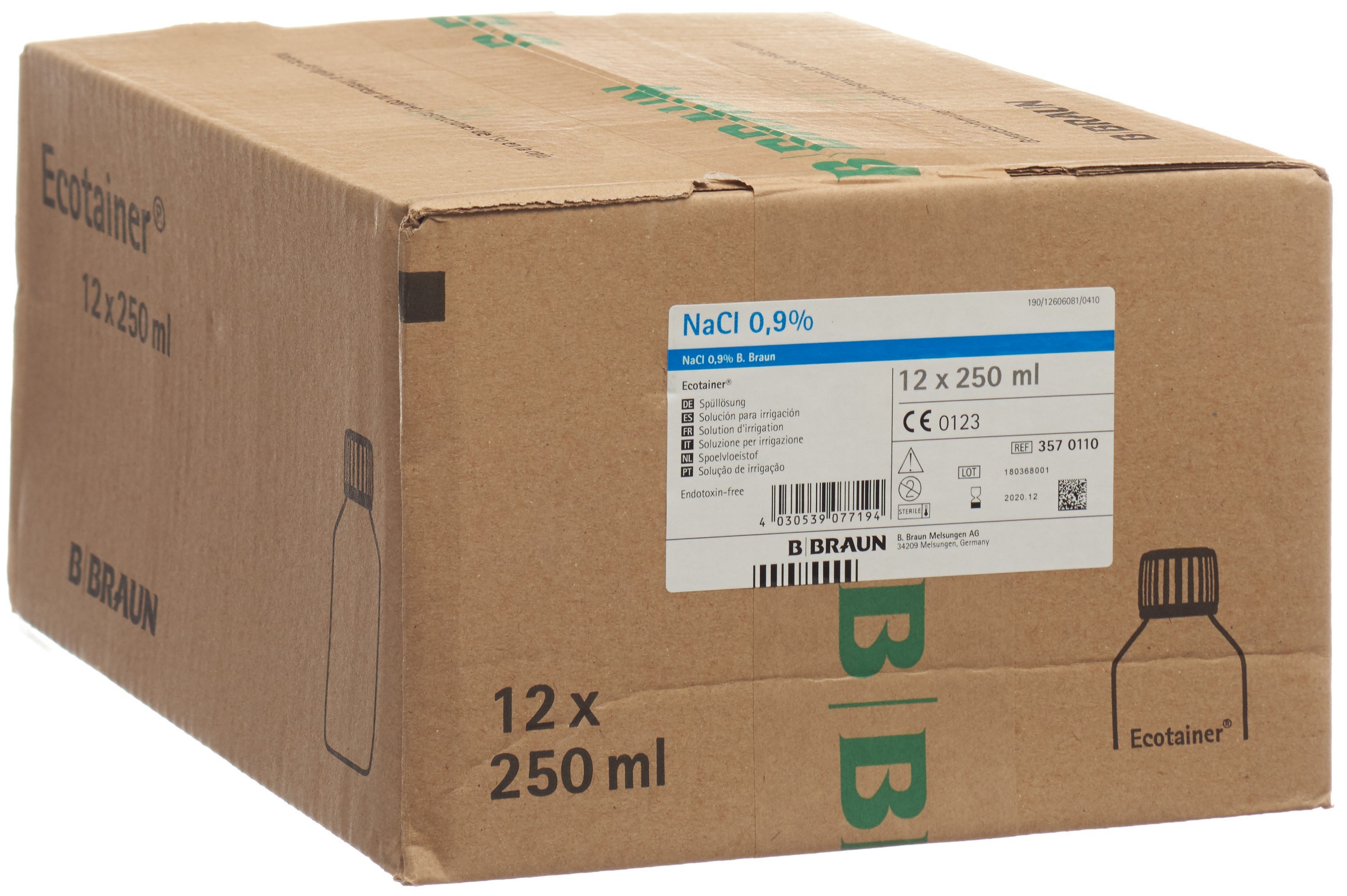 Braun 0.9 % 250ml West Ecotainer