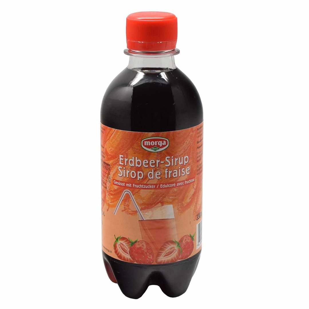 morga Erdbeer Sirup mit Fruchtzucker