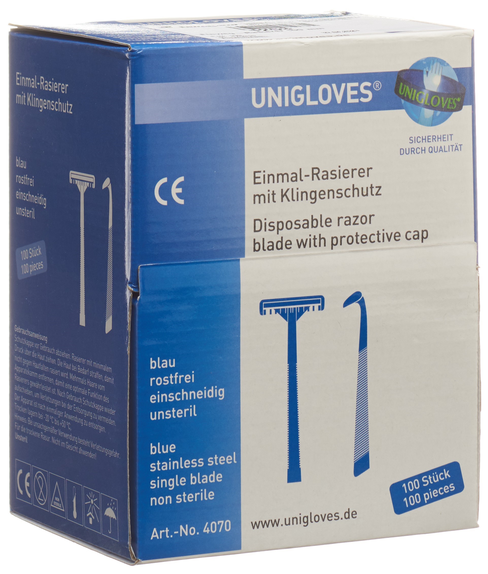 Semadeni Einweg Rasierer einschneidig unst