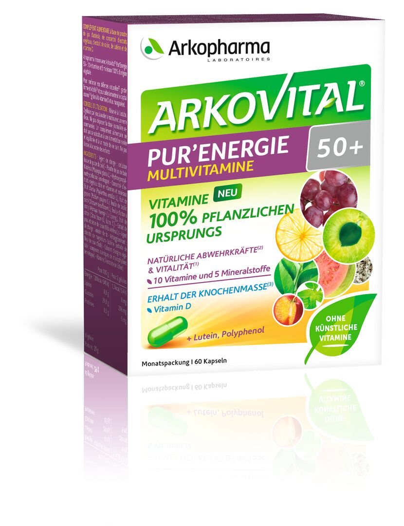 Arkovital Pur'Energie 50+ Natürliche Multivitamine und Mineralien Kapsel Vit+Min