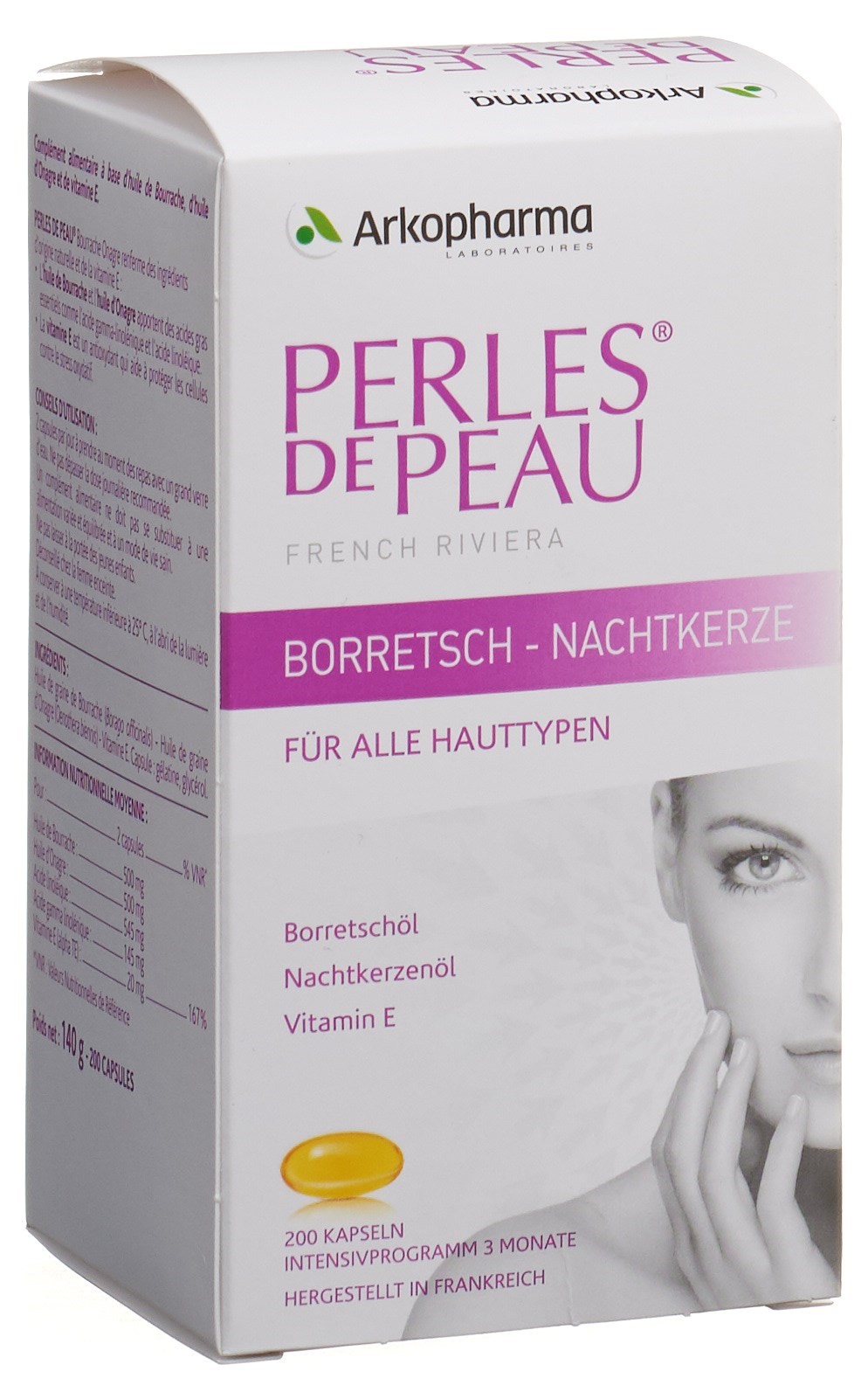 PERLES DE PEAU Borretsch Nachtkerzenöl Kapsel
