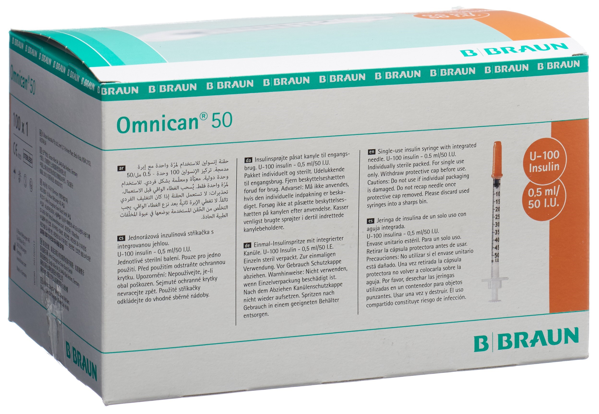 Omnican Insulin 50 0.5ml 0.3x12mm G30 einzel