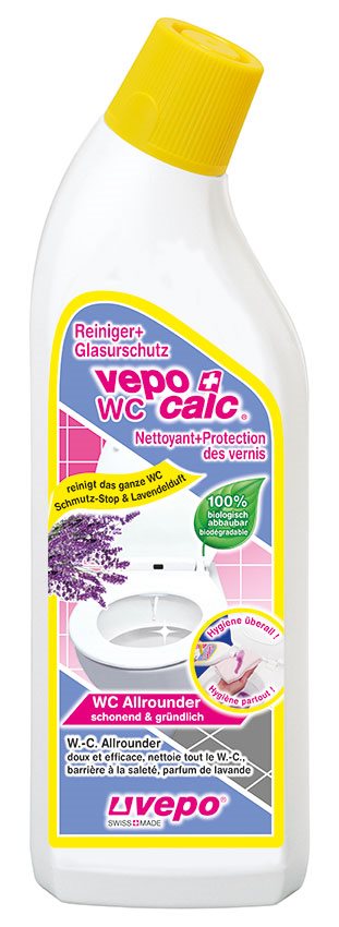 vepocalc WC Reiniger + Glasurschutz schonend Lavendelduft