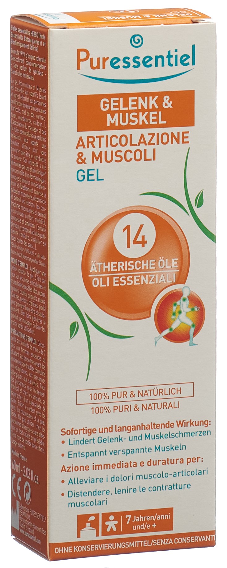 Puressentiel Gelenk & Muskel Gel 14 ätherische Öle