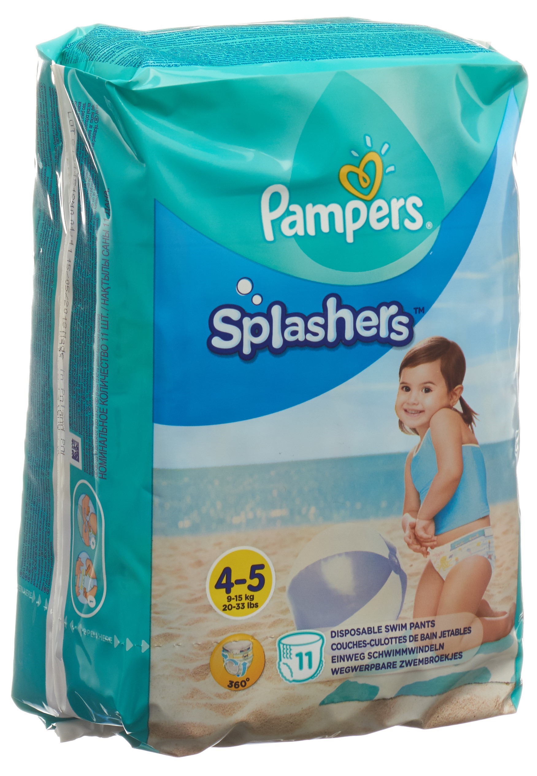 Pampers Splashers Gr4-5 Tragepack