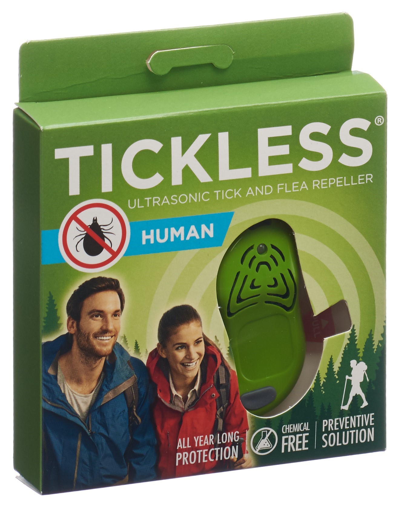Tickless Adult Zeckenschutz grün /rot